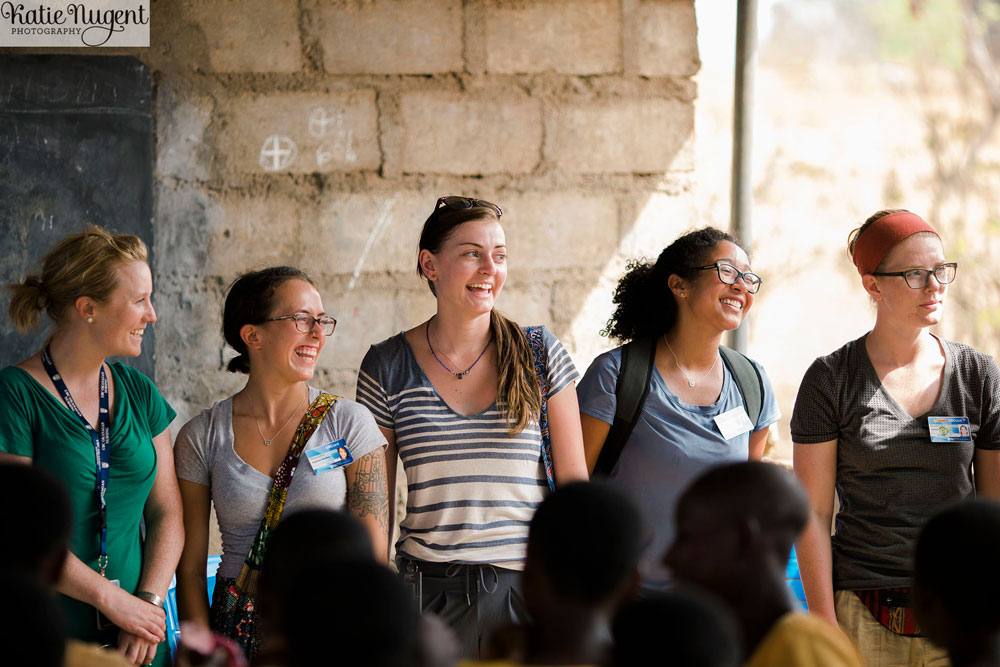 A group of nursing students at clinic in Africa